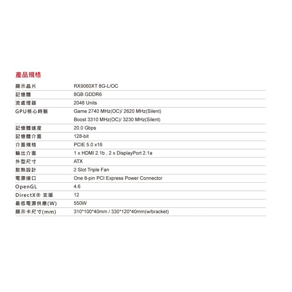 ~協明~ 撼訊 Hellhound AMD Radeon RX 9060 XT 8GB GDDR6 顯示卡 台灣製-細節圖9