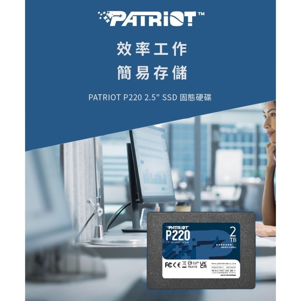 ~協明~ PATRiOT 美商博帝 P220 256G 2.5吋 SSD固態硬碟-細節圖2