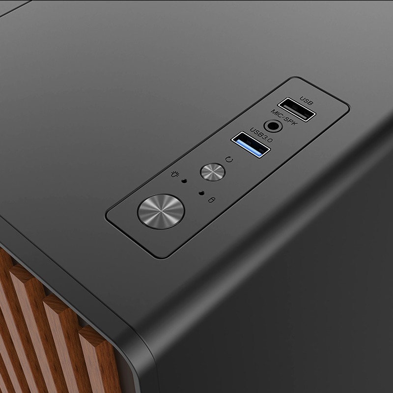 ~協明~ AINAR艾納爾 MOKU7 M-ATX機殼 實木紋理質感 玻璃側板-細節圖4