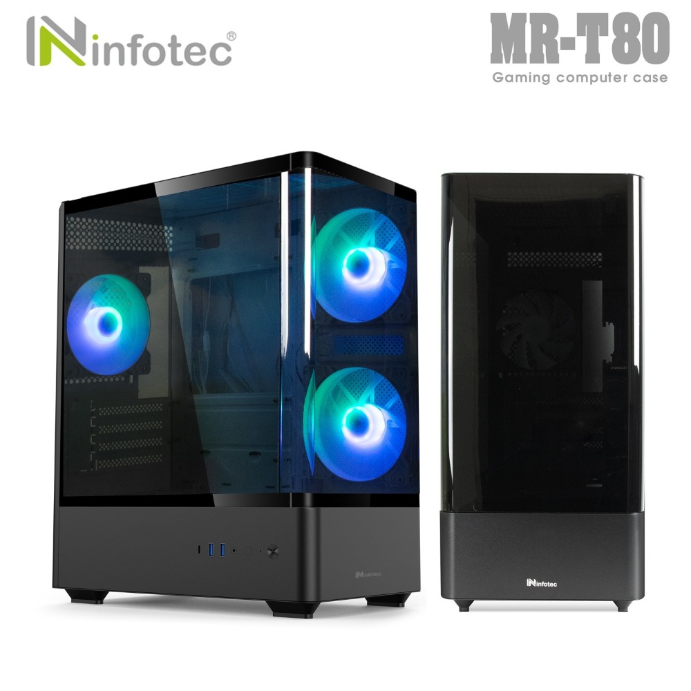 ~協明~ infotec MR-T80 魅影 玻璃機殼 ARGB風扇 曲面面板-規格圖11