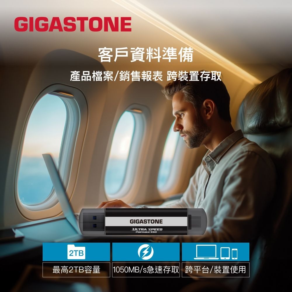 ~協明~ Gigastone 立達 USB3.2 Gen2 Type-C雙介面行動固態硬碟1TB-細節圖6
