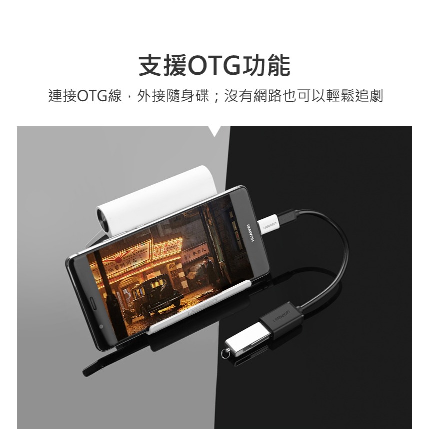 ~協明~ 綠聯 USB Type-C轉接頭 快充款 黑色 30391-細節圖5