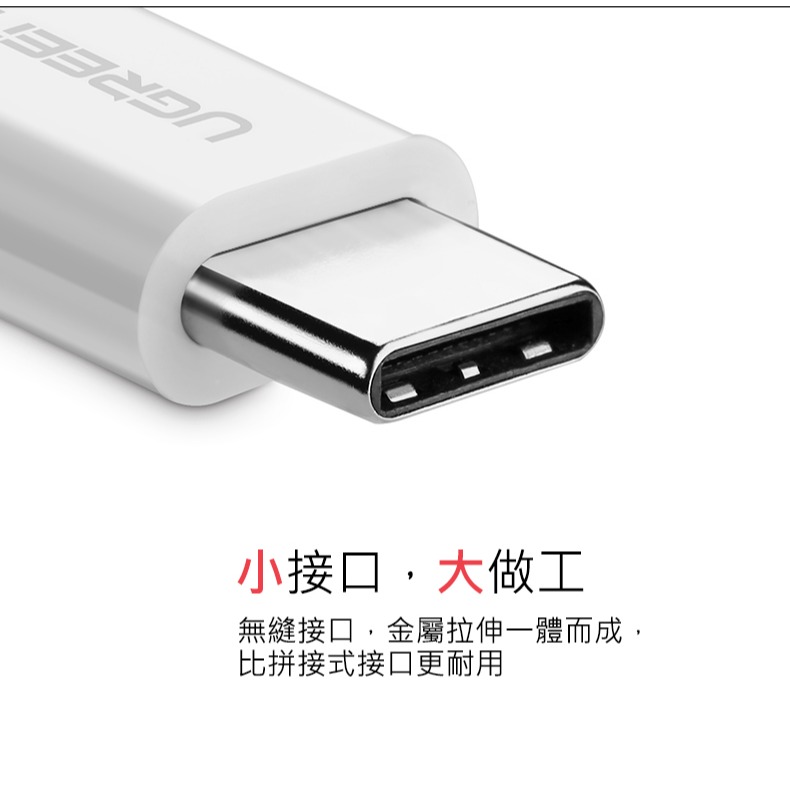 ~協明~ 綠聯 USB Type-C轉接頭 快充款 黑色 30391-細節圖8