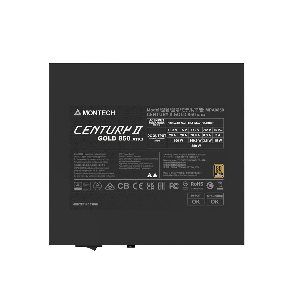 ~協明~ MONTECH Century II 850W 80+金牌/ATX3.1/全模組/全日系/十年保固-細節圖3