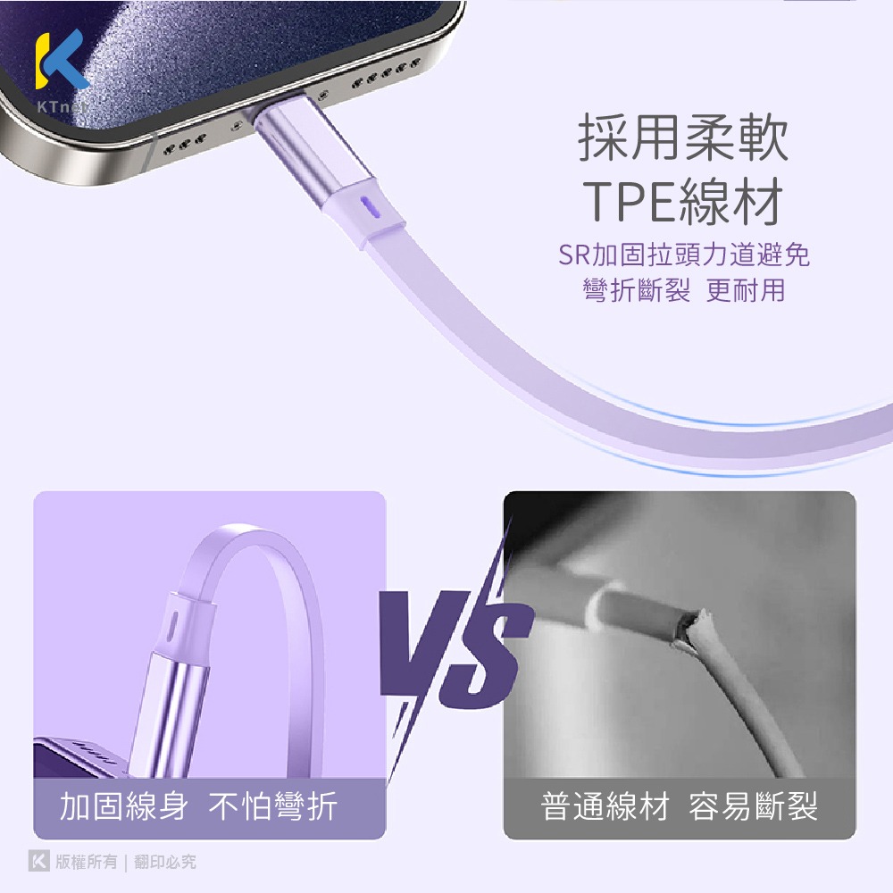 ~協明~ KTnet G311 100W TYPEC-C 單雙隨意拉伸縮快充傳輸線100W-1M-細節圖7