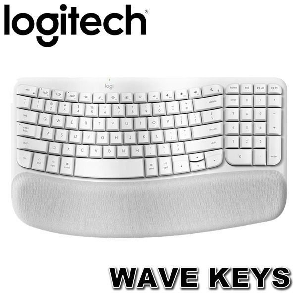 【MR3C】現貨含稅 羅技 WAVE KEYS 人體工學鍵盤 wave keys 無線藍牙鍵盤 台灣公司貨 中文注音版-規格圖1