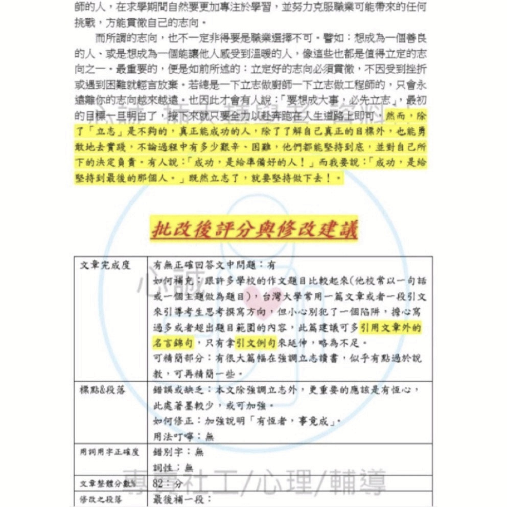 台灣大學 轉學考 國文 作文範文解析&評論 100~113(缺110) 評論解析 國文作文題目&範文-細節圖8