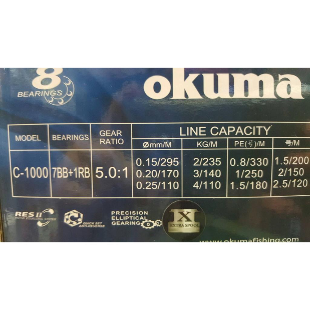 OKUMA 凱莫斯-紡車式捲線器 雙線杯~ 1000型/2000型/4000型 買再送#3~6尼龍線喔~-細節圖5
