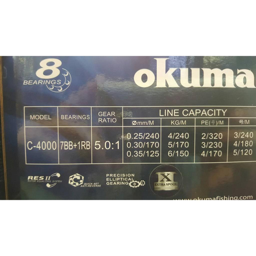 OKUMA 凱莫斯-紡車式捲線器 雙線杯~ 1000型/2000型/4000型 買再送#3~6尼龍線喔~-細節圖7