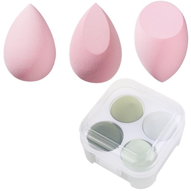 美妝蛋 🥚雞蛋盒美妝蛋 盒裝美妝蛋套組 乾濕兩用 親水粉撲 氣墊粉撲 彩妝蛋 粉撲 底妝 水滴 斜角美妝蛋 彩妝 海綿-細節圖2