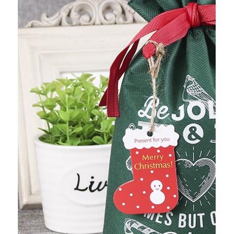 禮物袋吊卡 一包10組  (內容物-麻繩+吊卡 不含禮物袋) 造形卡 飾品卡 吊牌繩  吊牌 包裝用品 小卡 牛皮紙-細節圖2