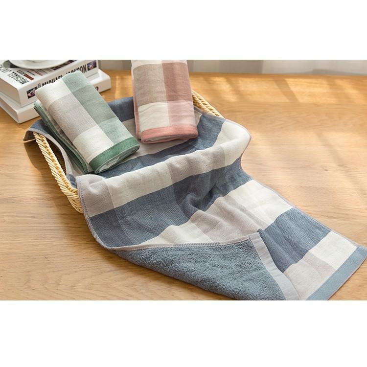 格子純棉布 🌱 柔軟 吸水洗臉 英倫格 無印風純棉復古大格子 透氣柔軟 日式格子 情侶 成人-細節圖6