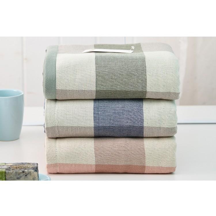 格子純棉布 🌱 柔軟 吸水洗臉 英倫格 無印風純棉復古大格子 透氣柔軟 日式格子 情侶 成人-細節圖9