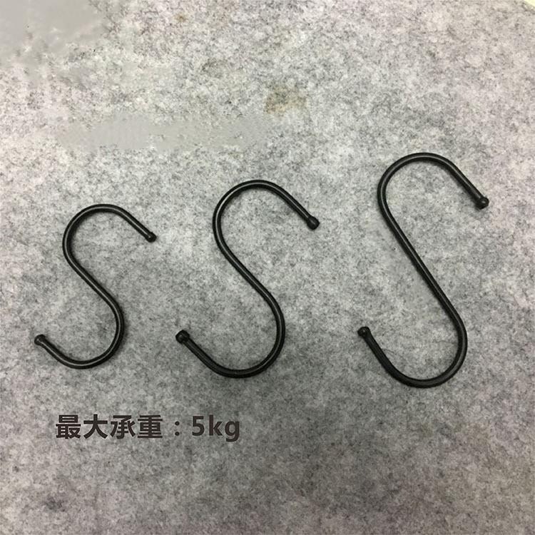 帶珠 黑色S掛勾📌  S鉤 S形掛勾 S掛勾 s掛鉤 帶珠S型掛鉤 不銹鋼 S形金屬多用掛勾 廚房衛浴掛勾 萬用掛勾-細節圖5