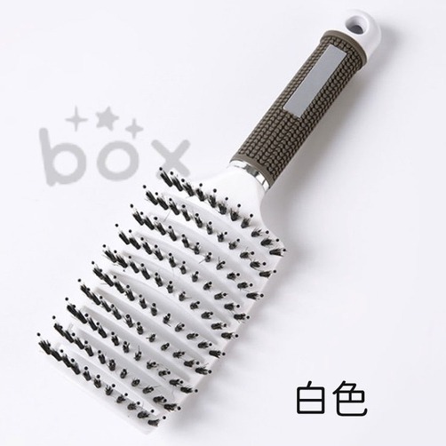 大彎鬃毛排骨梳 💖 梳子 鬃毛梳 按摩大彎梳 頭皮按摩 防靜電耐高溫 美髮造型梳 弧形蓬鬆氣墊梳 大背頭油頭梳 捲髮梳-規格圖8