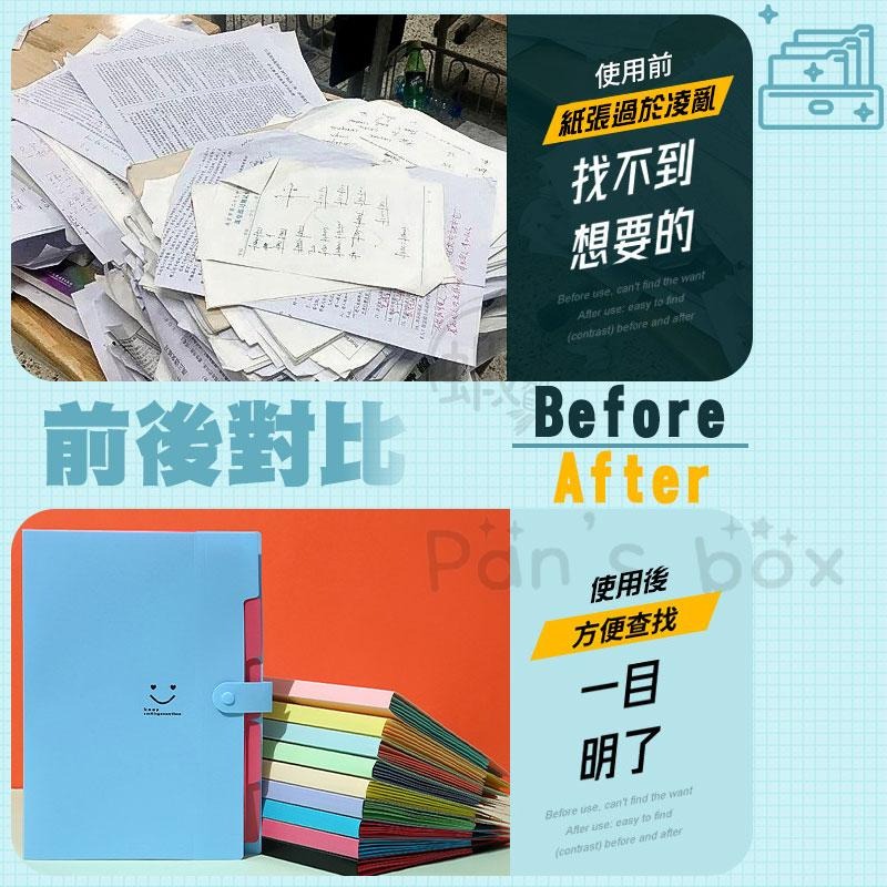 微笑 A4文件夾 📌多層收納文件夾 五層收納夾 考卷收納夾 風琴收納夾 資料夾 資料袋 文件袋 A4資料夾 考卷 多色-細節圖7