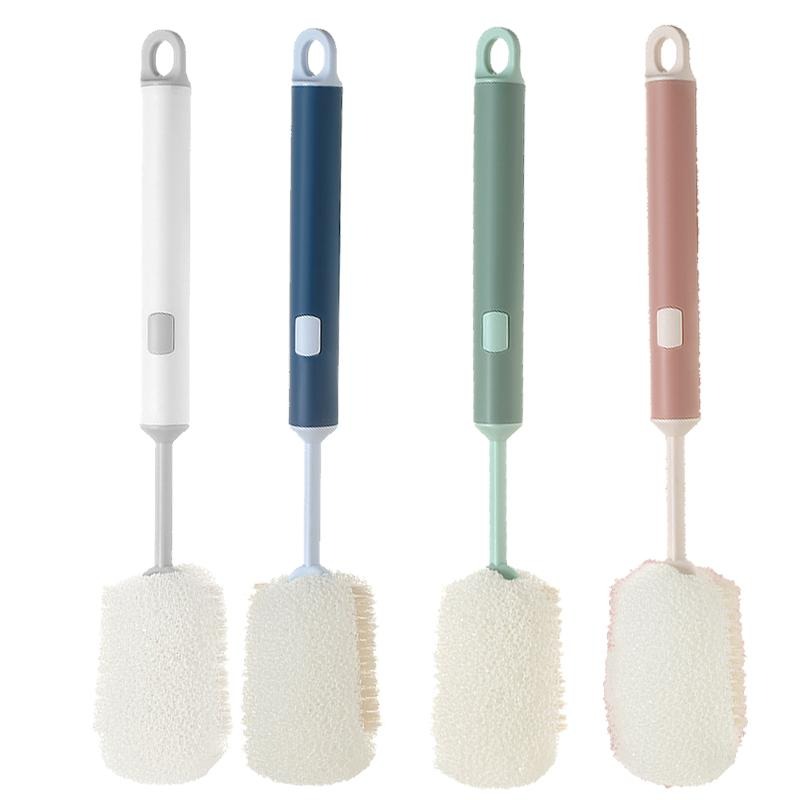 長柄杯刷 🥛 奶瓶刷 多功能洗杯刷 長柄水杯刷 可替換杯刷 長柄保溫杯刷 海綿刷 清潔刷 長柄刷 洗杯刷 洗碗刷 杯刷-細節圖2