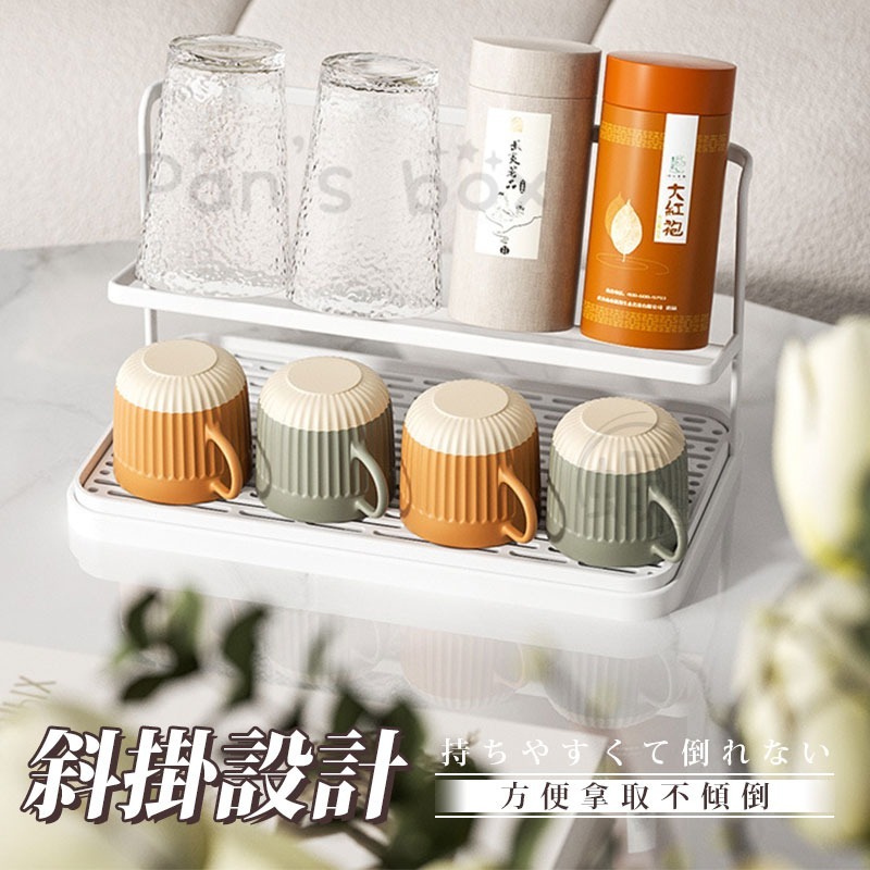水杯瀝水架 瀝水杯架 馬克杯架 茶杯架 杯子架 杯子收納架 水壺瀝水架 杯架 置物架 瀝水架 廚房收納架 鐵藝瀝水架-細節圖3