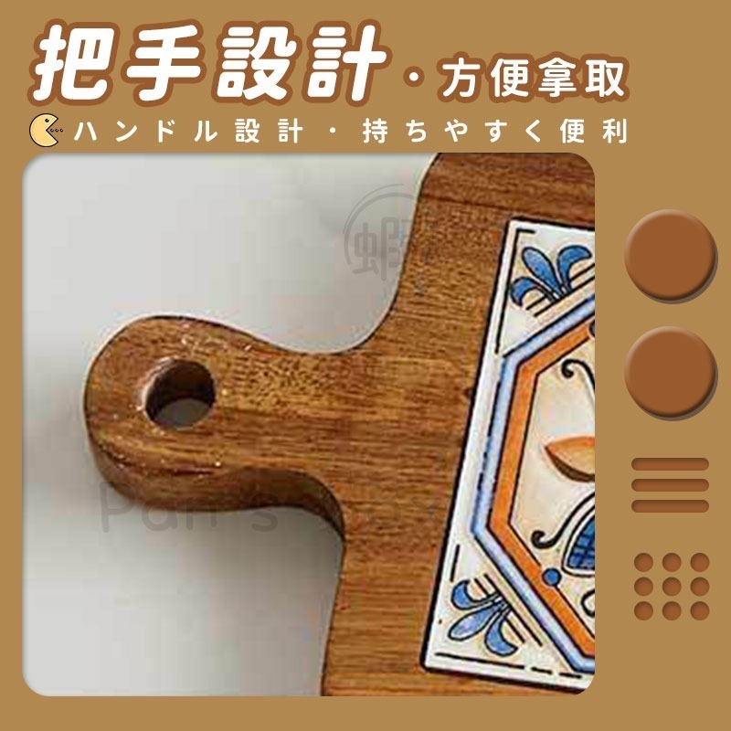 復古風磁磚隔熱墊 🌷 實木花磚隔熱墊 家用復古餐墊 花磚杯墊 隔熱鍋墊 防燙木墊 砂鍋墊 鍋墊 杯墊 碗墊-細節圖5