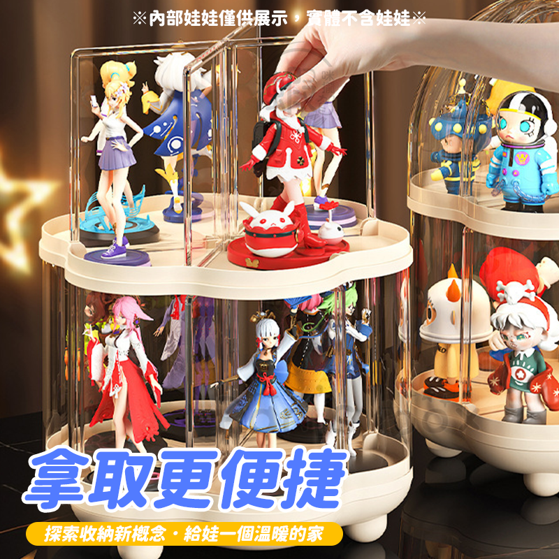 可旋轉盲盒 🙆🏻‍♀️ 透明公仔展示盒 旋轉公仔展示盒 可旋轉展示盒 盲玩展示盒 模型展示 公仔收納 收納盒-細節圖7