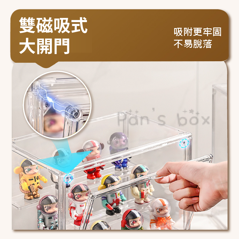 磁吸公仔層架 🧲 公仔展示盒 模型展示盒 公仔收納盒 泡泡瑪特 公仔收納 公仔盒 樂高盒 公仔架 收納盒-細節圖7