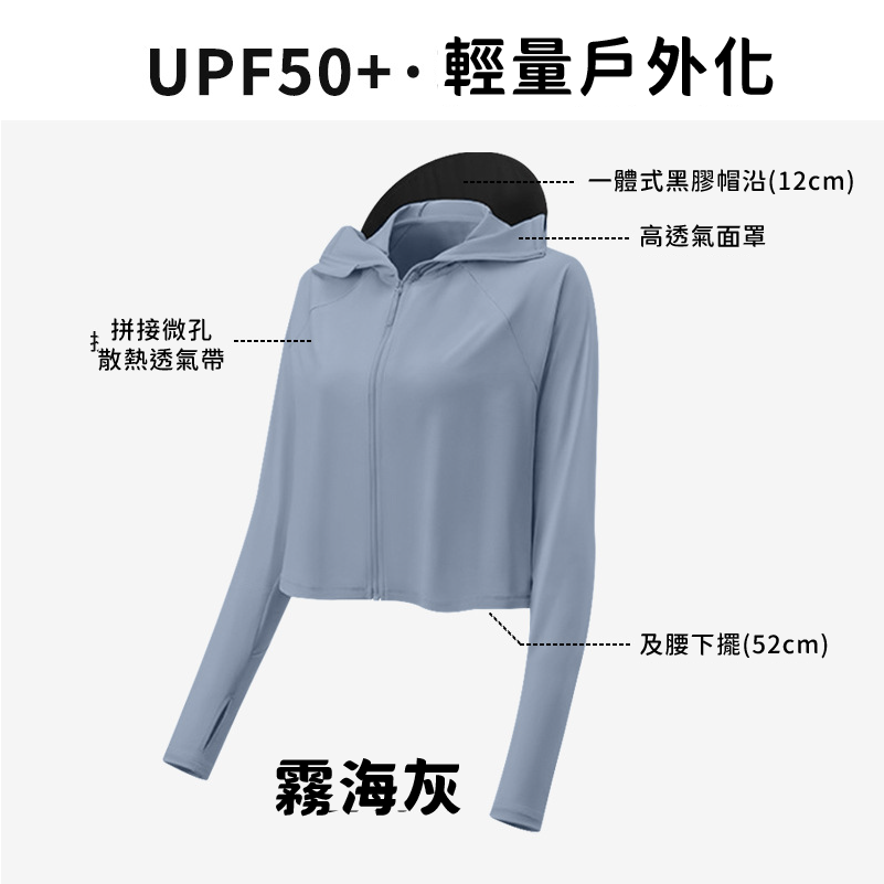 【加強防曬款】霧海灰 🌞 黑色帽沿