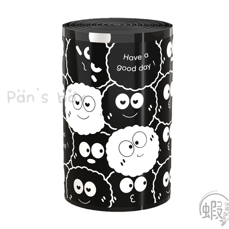 煤球垃圾袋🚮垃圾袋 加厚 手提式 抽繩 煤球卡通 清潔袋 垃圾袋 廚餘袋 小垃圾袋 抽繩式垃圾袋 拉繩垃圾袋-細節圖2