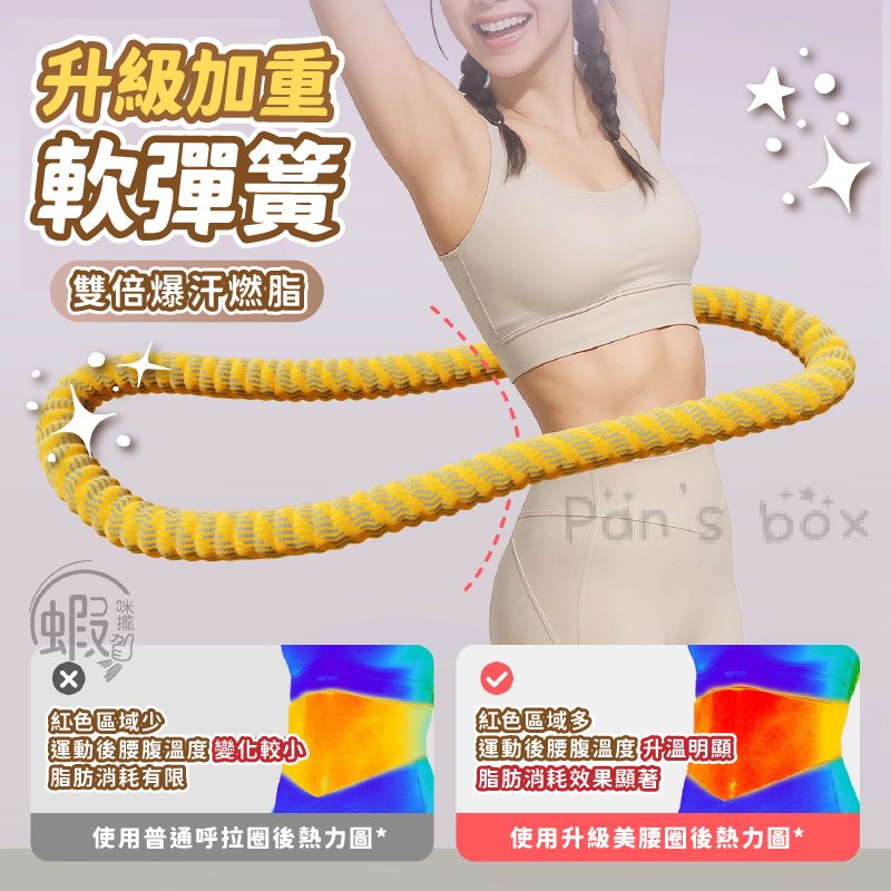 呼啦圈 ⭐ 升級款 靜音呼啦圈 織帶呼啦圈 軟呼拉圈 彈簧呼拉圈 靜音 不夾肉 不髒衣 高效鍛鍊 彈簧呼拉圈 高效鍛鍊-細節圖6