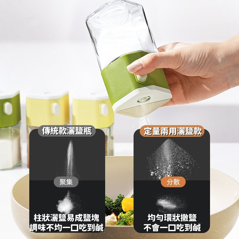 定量調味瓶 調味罐 胡椒罐 辣粉罐 玻璃瓶 控鹽罐 糖罐 醬料瓶 按壓調味瓶 收納罐 定量鹽瓶 按壓調味罐 調味瓶 廚房-細節圖8