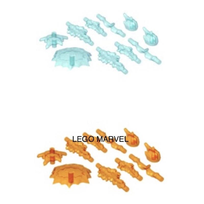 樂高LEGO 能量波 武器配件包 透明藍色 透明橘色 特效 35032 76131 76108