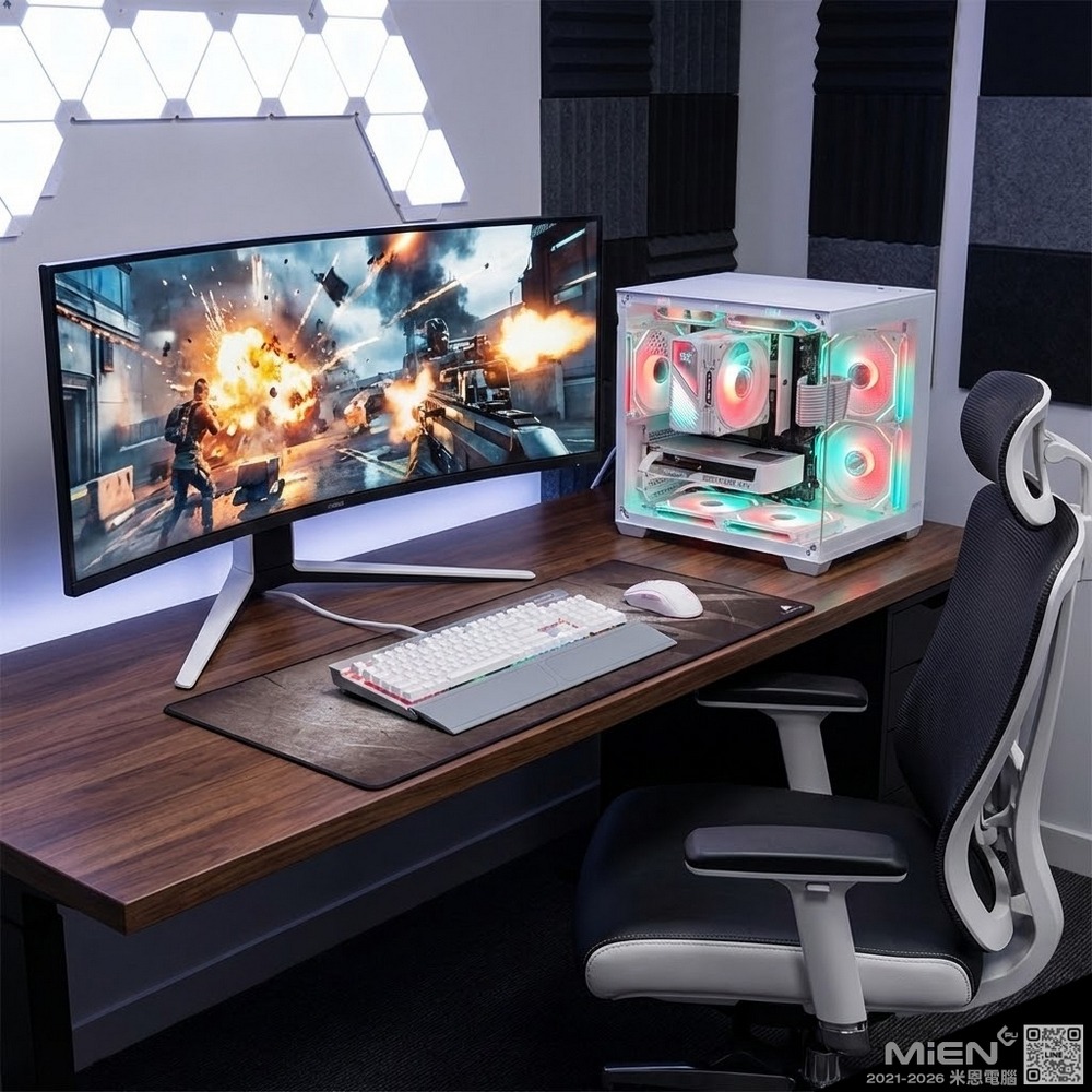 MiEN U5-225F RTX5060 遊戲影音剪片白色機殼米恩電腦主機-細節圖2
