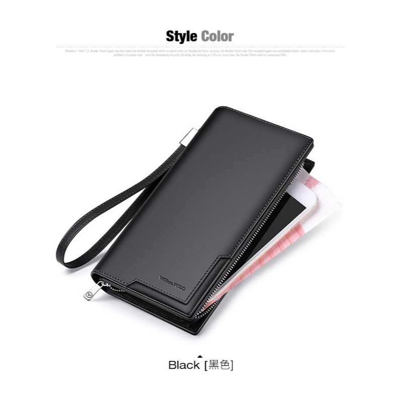 MiYA Carey 歐美牛皮真皮18層卡片位男錢包長夾 黑咖啡藍色 W0071-規格圖10