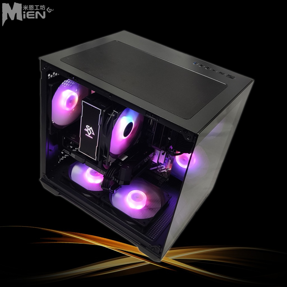 MiEN AMD R5-7500F RTX5060 炫光燈效海景房黑機殼米恩電腦主機-細節圖3