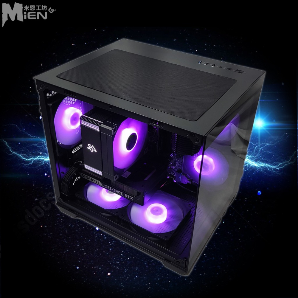MiEN 7500F RTX5060 炫光燈效海景房黑機殼米恩電腦主機-細節圖3
