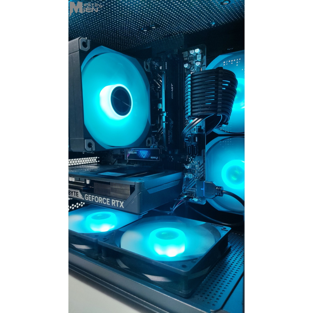 MiEN 7500F RTX5060 炫光燈效海景房黑機殼米恩電腦主機-細節圖4