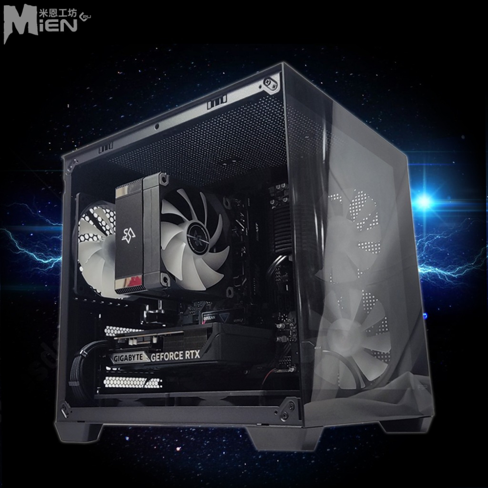 MiEN 7500F RTX5060 炫光燈效海景房黑機殼米恩電腦主機-細節圖5