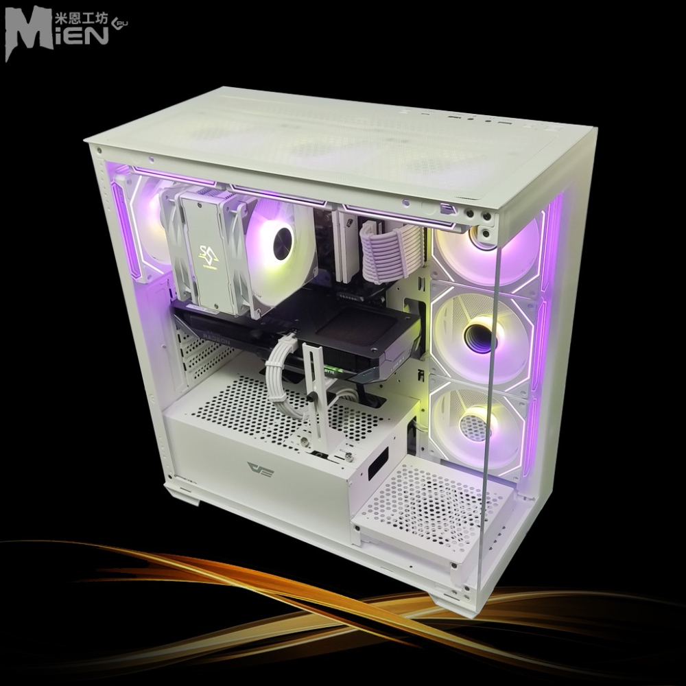 MiEN Ｒ7-8700F RX9060XT 遊戲影音剪片黑白色機殼米恩電腦主機-細節圖3