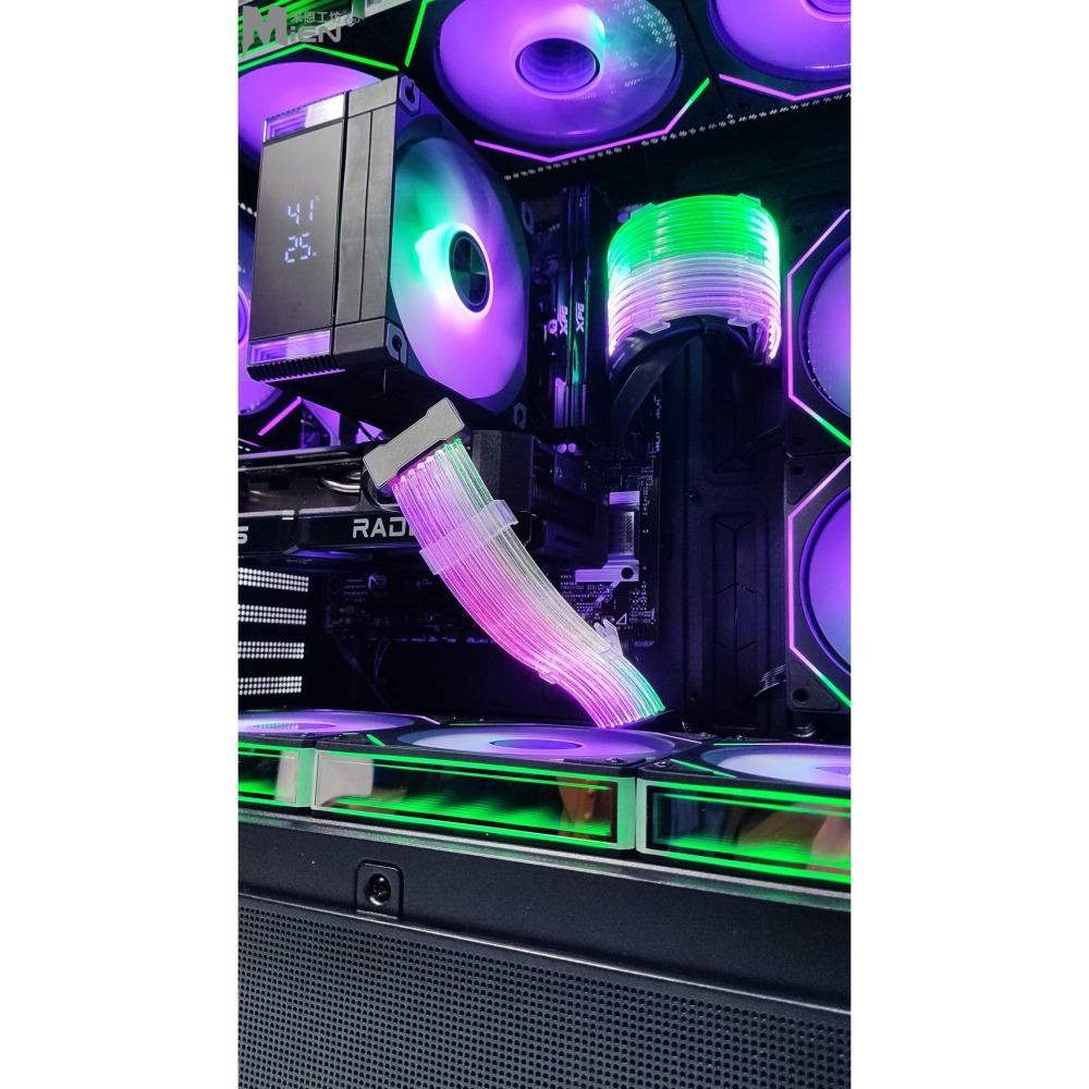 MiEN R7-7700 RX9060XT 遊戲影音剪片黑色機殼米恩電腦主機-細節圖3