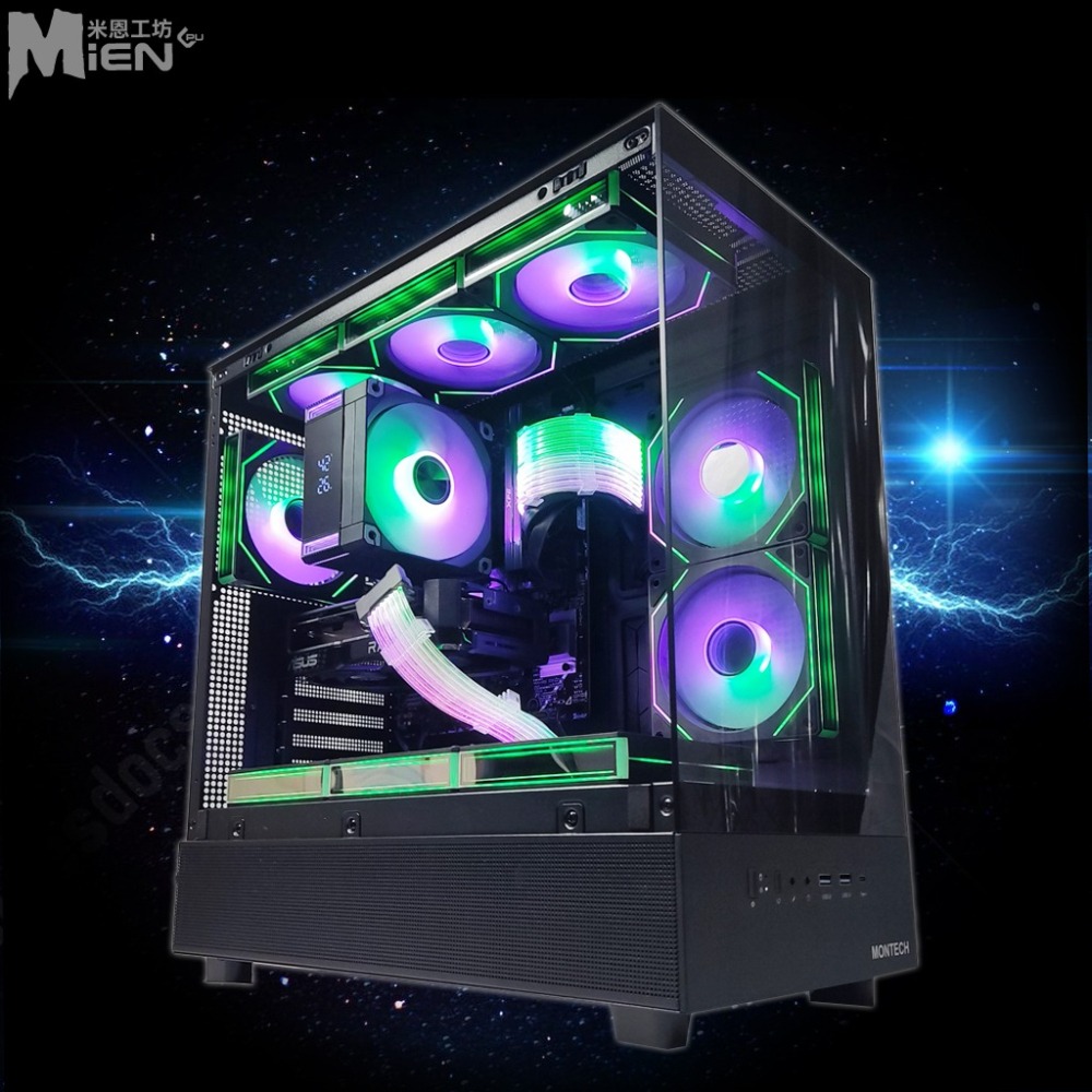 MiEN R7-7700 RX9060XT 遊戲影音剪片黑色機殼米恩電腦主機-細節圖4