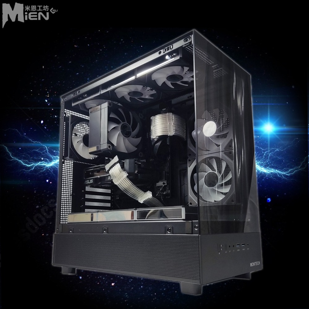 MiEN R7-7700 RX9060XT 遊戲影音剪片黑色機殼米恩電腦主機-細節圖5