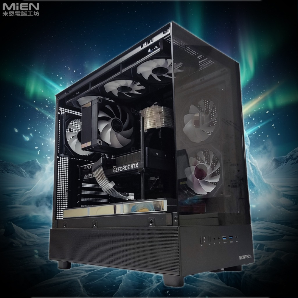 MiEN 7700／RTX5070／32G／1TB 黑色遊戲電競電腦米恩-細節圖5
