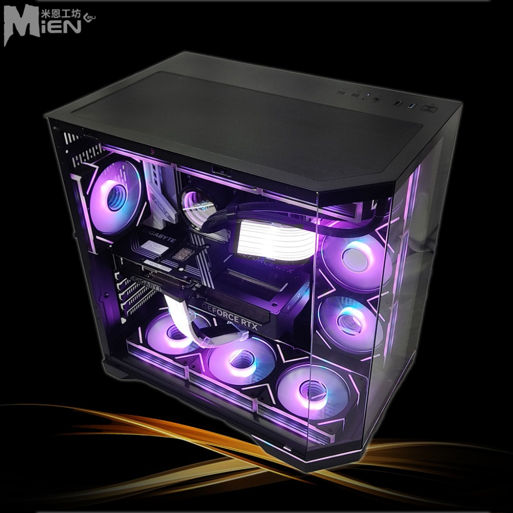 MiEN R7-7800x3D RTX5070 黑色電競遊戲三角海景房米恩電腦主機-細節圖3
