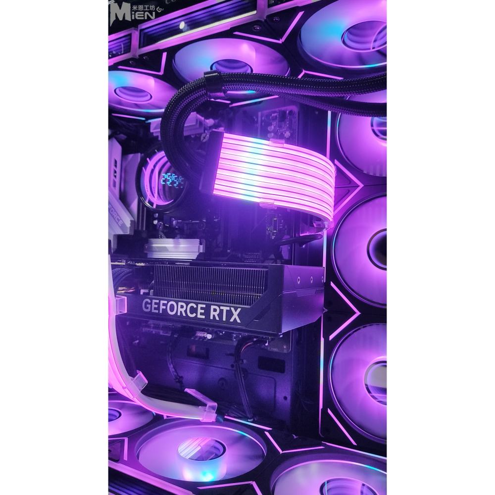 MiEN R7-7800x3D RTX5070 黑色電競遊戲三角海景房米恩電腦主機-細節圖4