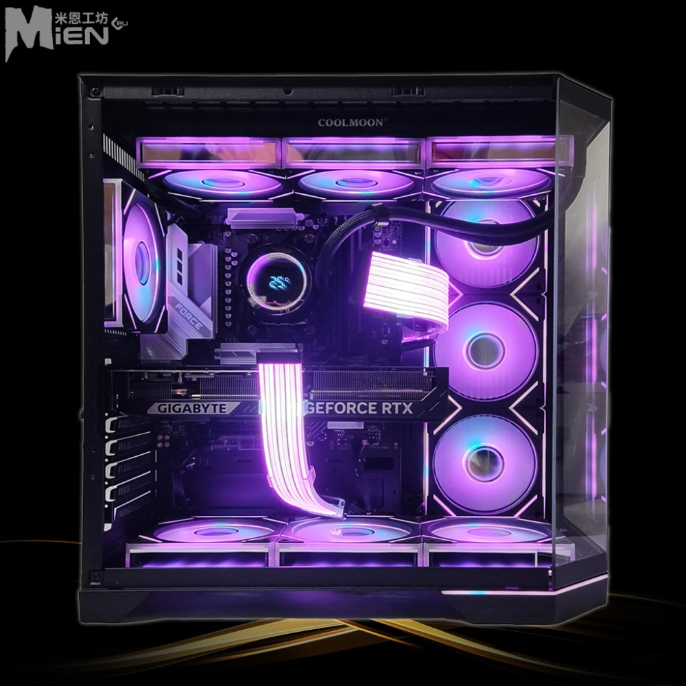 MiEN R7-7800x3D RTX5070 黑色電競遊戲三角海景房米恩電腦主機-細節圖5