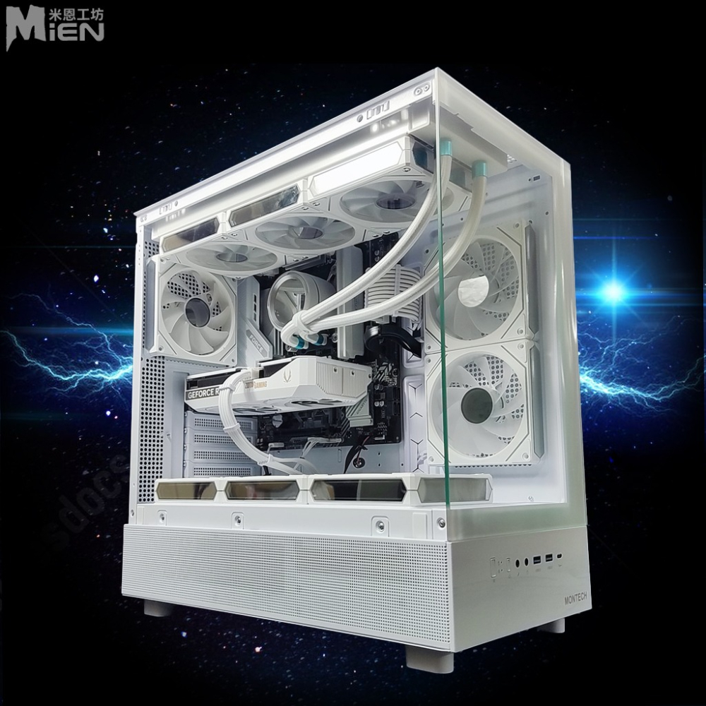 MiEN R7-7700 RTX5060Ti 純白色海景房機殼米恩電腦主機-細節圖5