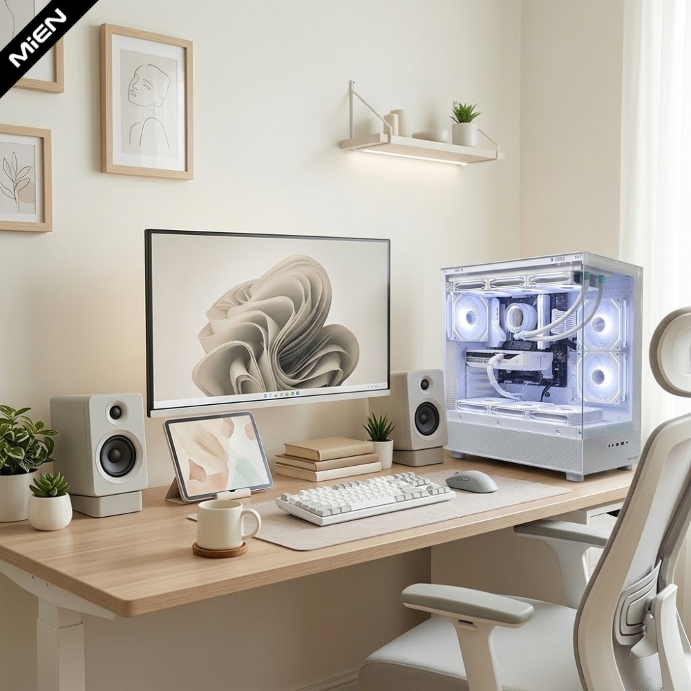 MiEN R7-7700 RTX5060Ti 純白色海景房機殼米恩電腦主機-細節圖2
