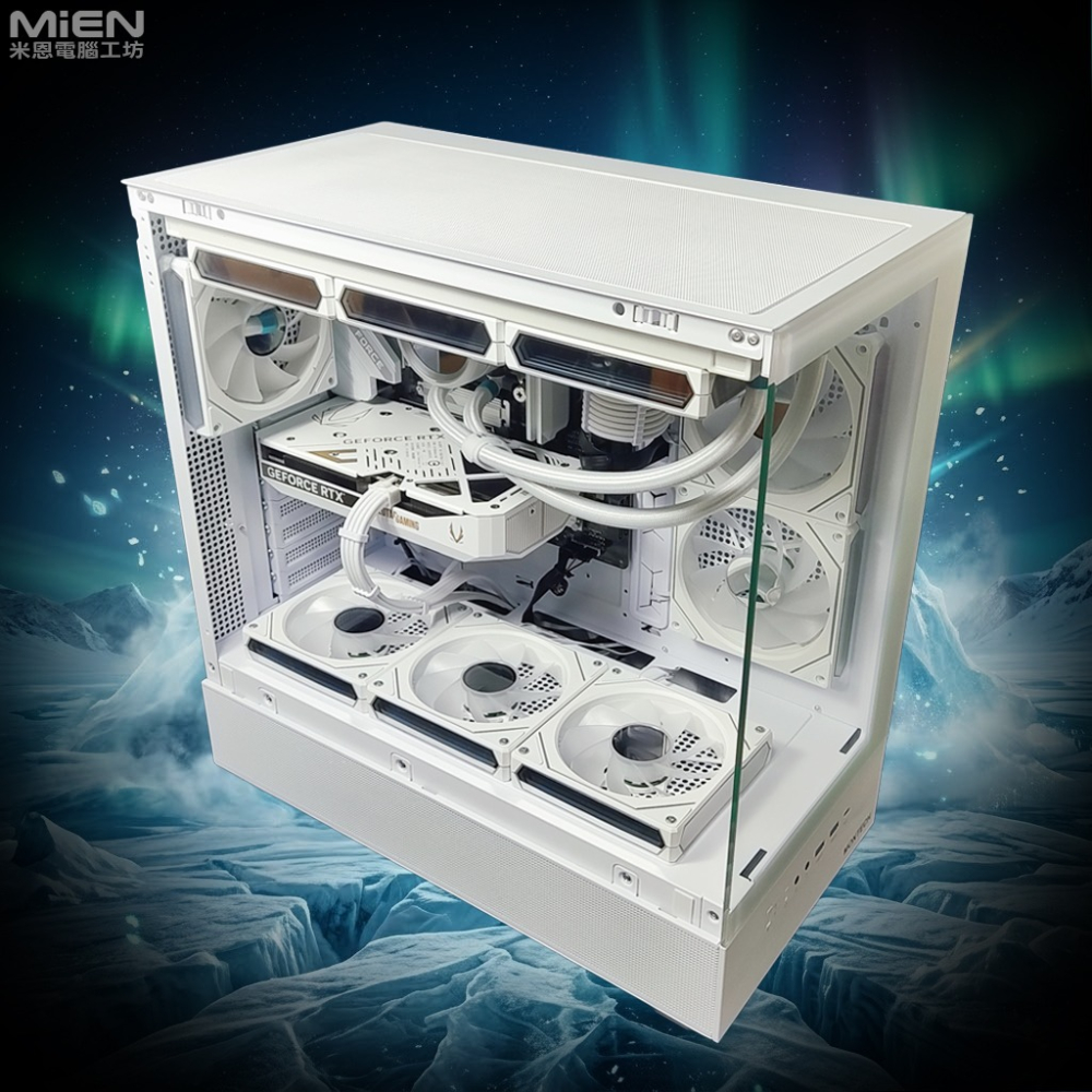MiEN R7-7700 RTX5060Ti 純白色海景房機殼米恩電腦主機-細節圖4