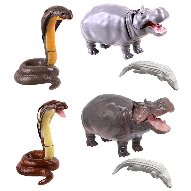 [御宅族] T-ARTS 代理 轉蛋 扭蛋 危險生物大百科 警戒指令篇 全4種 現貨 眼鏡王蛇 河馬-細節圖2