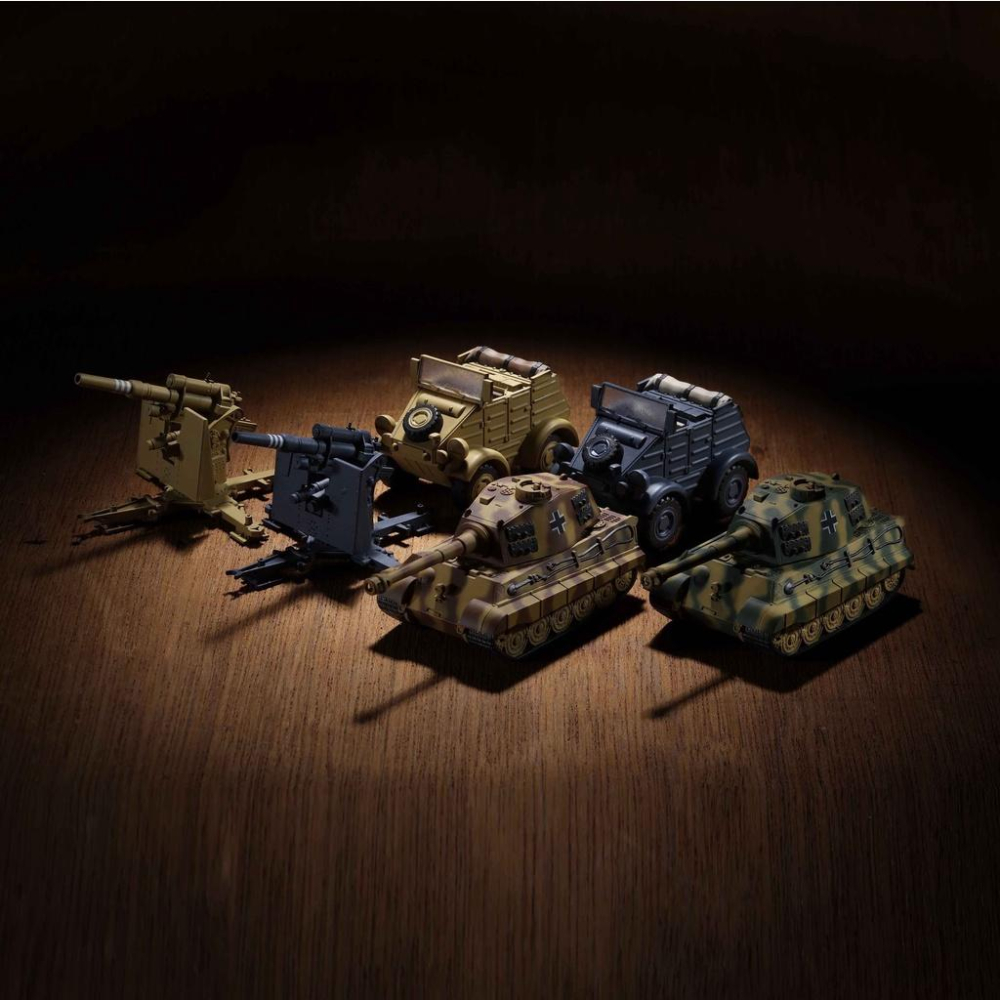 [御宅族] 海洋堂 代理 扭蛋 轉蛋 世界坦克10 德國機甲師團編3 全6種 現貨 虎王 虎II型 六號戰車B型 防空炮-細節圖2