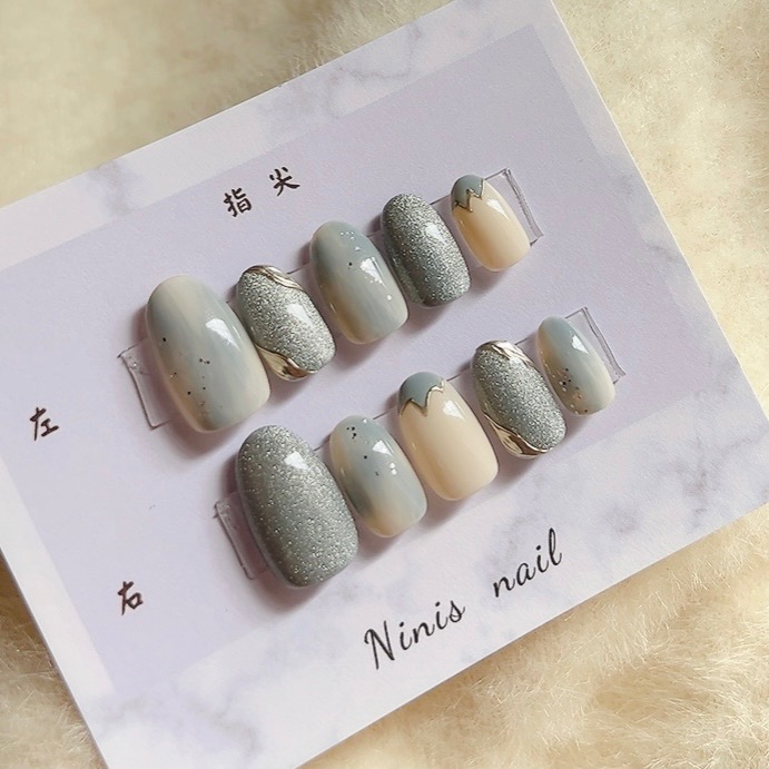 | Ninis nail |  //手工穿戴甲片//甲片貼//客製化訂製美甲貼片-細節圖2